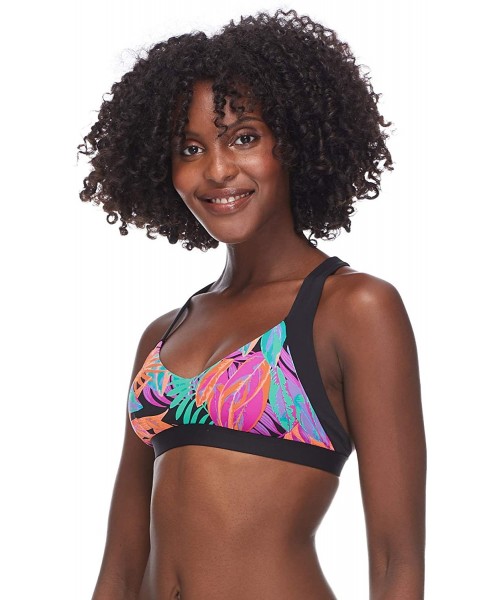 Tops Women's Tobia Wide Band Triangle Bikini Top Swimsuit - Borneo Floral Print - CQ18I9AW6WX