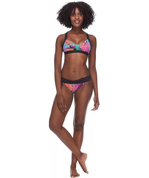 Tops Women's Tobia Wide Band Triangle Bikini Top Swimsuit - Borneo Floral Print - CQ18I9AW6WX