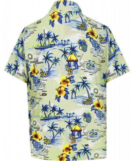 Cover-Ups Men's Funny Front Pocket Short Sleeve Hawaiian Shirt - Beige_aa111 - CW18ZISTQIS