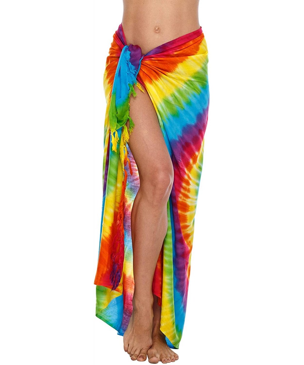 Cover-Ups Womens Beach Cover Up Sarong Swimsuit Cover-Up Pareo Coverups Print - Multi Color - CG193NW3D6K