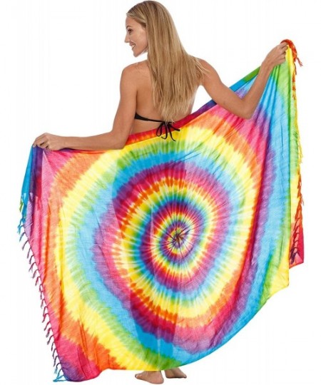 Cover-Ups Womens Beach Cover Up Sarong Swimsuit Cover-Up Pareo Coverups Print - Multi Color - CG193NW3D6K