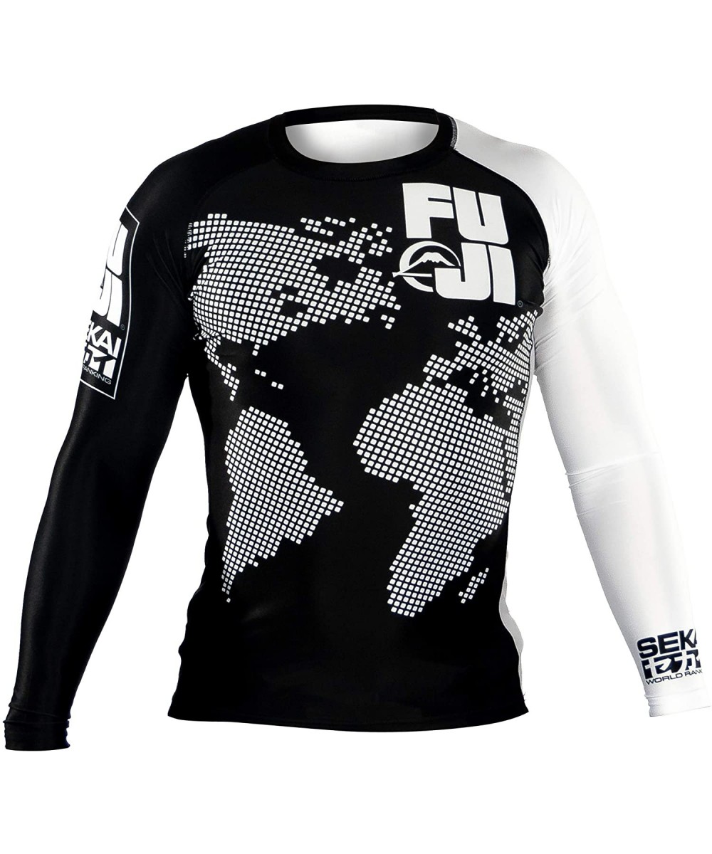 Rash Guards Fuji Sekai IBJJF LS White Rashguard 4505-S - CW195RCYM33