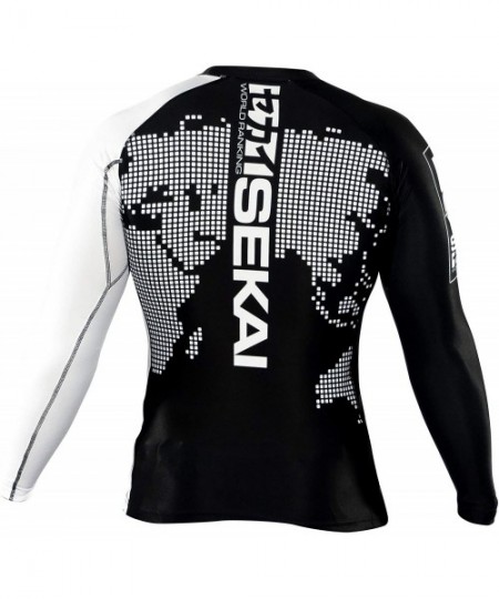 Rash Guards Fuji Sekai IBJJF LS White Rashguard 4505-S - CW195RCYM33