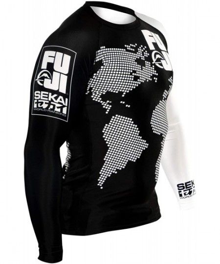 Rash Guards Fuji Sekai IBJJF LS White Rashguard 4505-S - CW195RCYM33