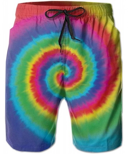 Trunks Men's Swim Trunks Quick Dry Beach Swim Shorts Bathing Suits (Purple Tie Dye Psychedelic Art) - Tie Dye 1 - CA18RQUIY25