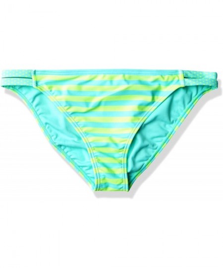 Bottoms Junior's Spot Stripe Double Tab Side Bikini Bottom - Mnst - CB12O2R5OT0