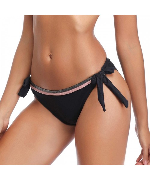 Bottoms Bikini Swimsuit for Women Sexy Two Piece Side Tie Bathing Buits - Coral Bikini Bottom - CB195LLX3ML