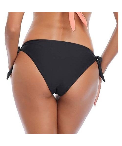 Bottoms Bikini Swimsuit for Women Sexy Two Piece Side Tie Bathing Buits - Coral Bikini Bottom - CB195LLX3ML