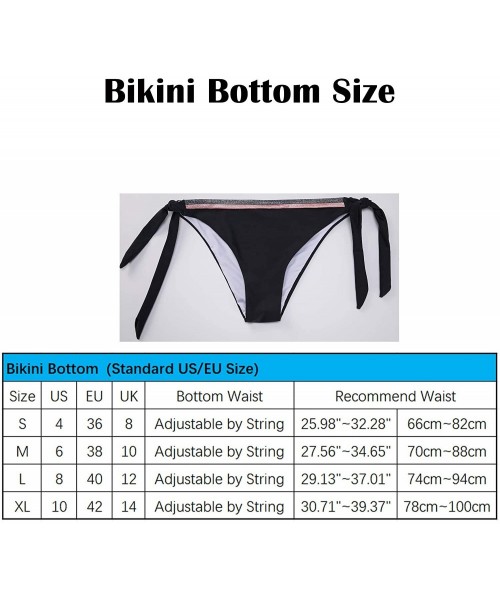 Bottoms Bikini Swimsuit for Women Sexy Two Piece Side Tie Bathing Buits - Coral Bikini Bottom - CB195LLX3ML