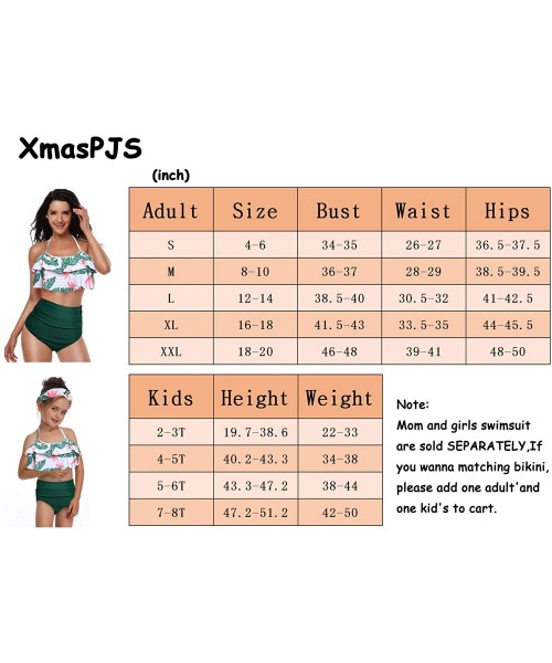 Sets Women's High Waisted Bikini Swimsuit Two Piece Bathing Suit Top With Swim Bottom - A-green - CC18QY99EOQ