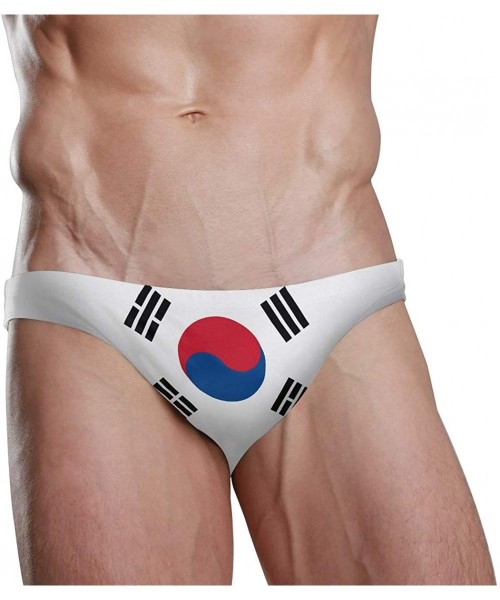 Briefs Mens Swim Briefs Trunk Barbados Flag Athletic Swimsuit Beach Shorts Board Triangle Bikini Swimwear - South Korea Flag ...