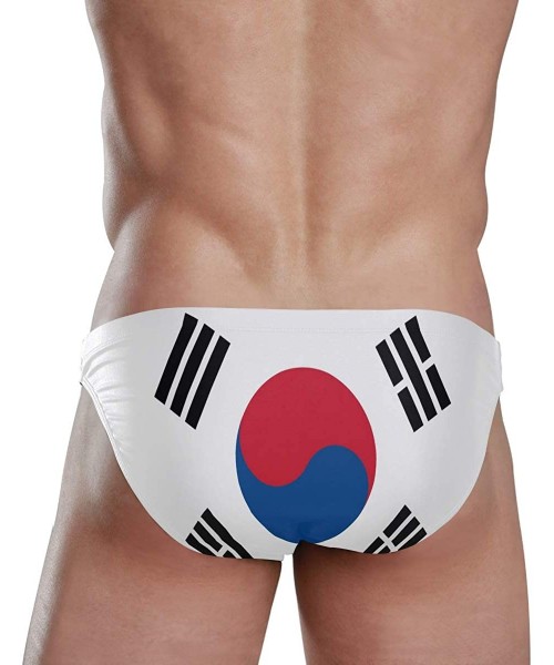 Briefs Mens Swim Briefs Trunk Barbados Flag Athletic Swimsuit Beach Shorts Board Triangle Bikini Swimwear - South Korea Flag ...