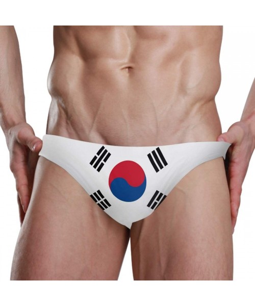 Briefs Mens Swim Briefs Trunk Barbados Flag Athletic Swimsuit Beach Shorts Board Triangle Bikini Swimwear - South Korea Flag ...