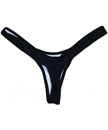 Tankinis High Cut Thong Bikini Bottom Underwear - A - CS193Z32423