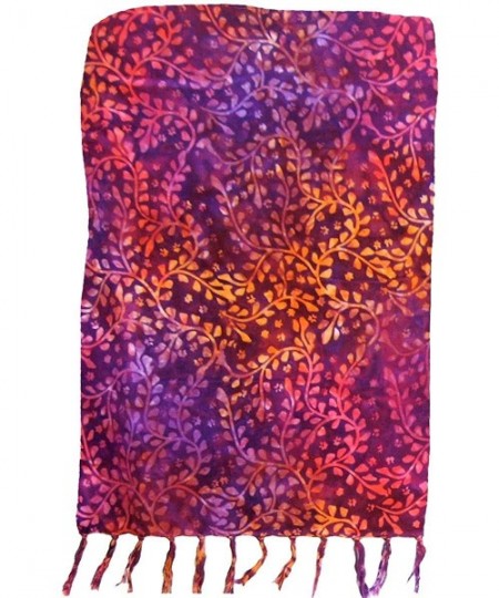 Cover-Ups Bright Red- Purple & Orange Sarong - CK1125G1VVV