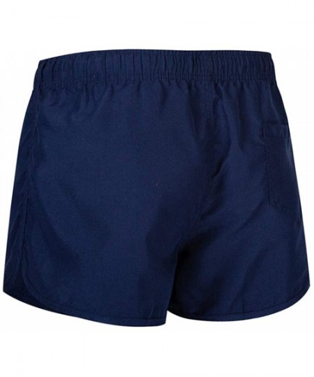 Trunks Men's Swim Trunks Summer Drawstring Splicing Swimming Trousers Beach Surfing Shorts（10+Color） - Dark Blue - CO18SGSQRXL