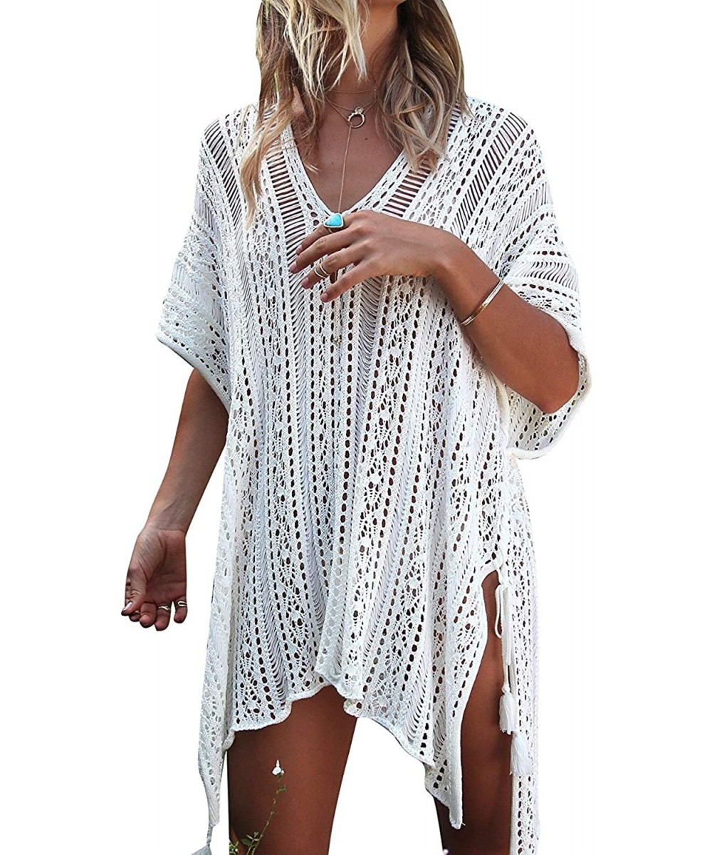 Cover-Ups Cover Ups for Swimwear Women Swim Suit Cover Ups - White - CS18Q6LY7ZI