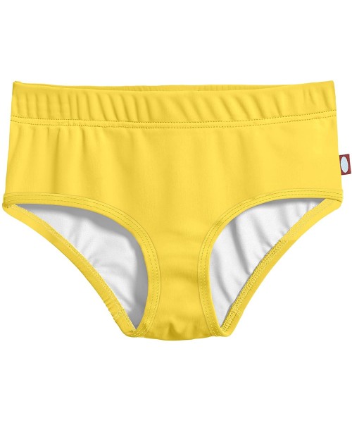 Bottoms Girls' Swimming Bottom Briefs with Lining UPF50+ Rash Guard Swim Brief - Made in USA - Yellow - C1184QE4HKM