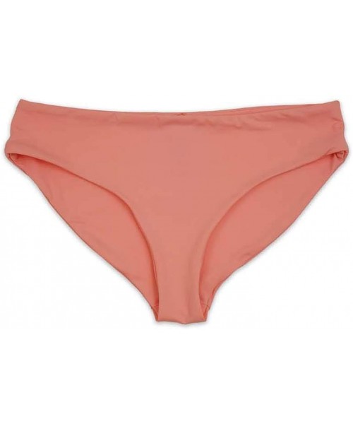 Tankinis Seamless Natural and Moderate Back Coverage Classic Bikini Bottom Bathing Swimwear for Women - Coral - C318K2XI4UZ