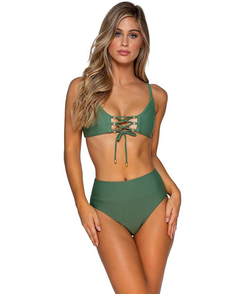 Bottoms Ariel High-Waist Bikini Bottom Swimsuit - Forest - CD196MWUOM2