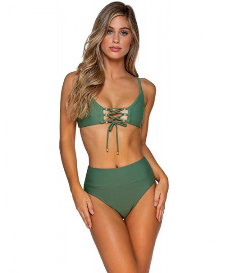 Bottoms Ariel High-Waist Bikini Bottom Swimsuit - Forest - CD196MWUOM2