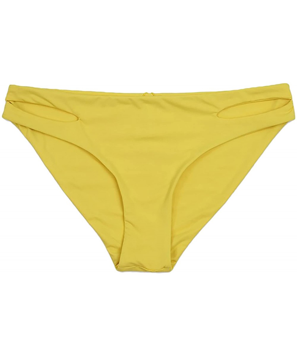 Bottoms Women's Seamless Cutout Moderate Coverage Bottom - Yellow - C718CY8LMWA