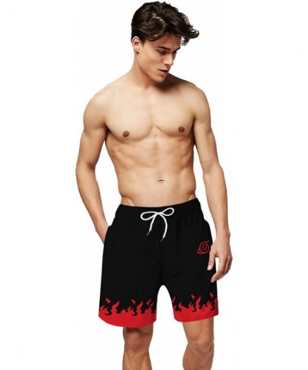 Board Shorts Men's Swim Trunks 3D Hawaiian Print Elastic Waist Board Shorts Beach Swimwear - Naruto 042 - CE196OD79Z9