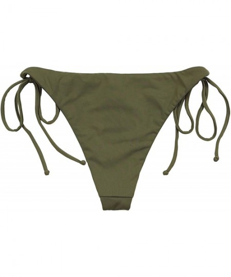 Tankinis Women's Seamless Tie Side Cheeky Bikini Bottom - Taupe - C418CY5NTQ0