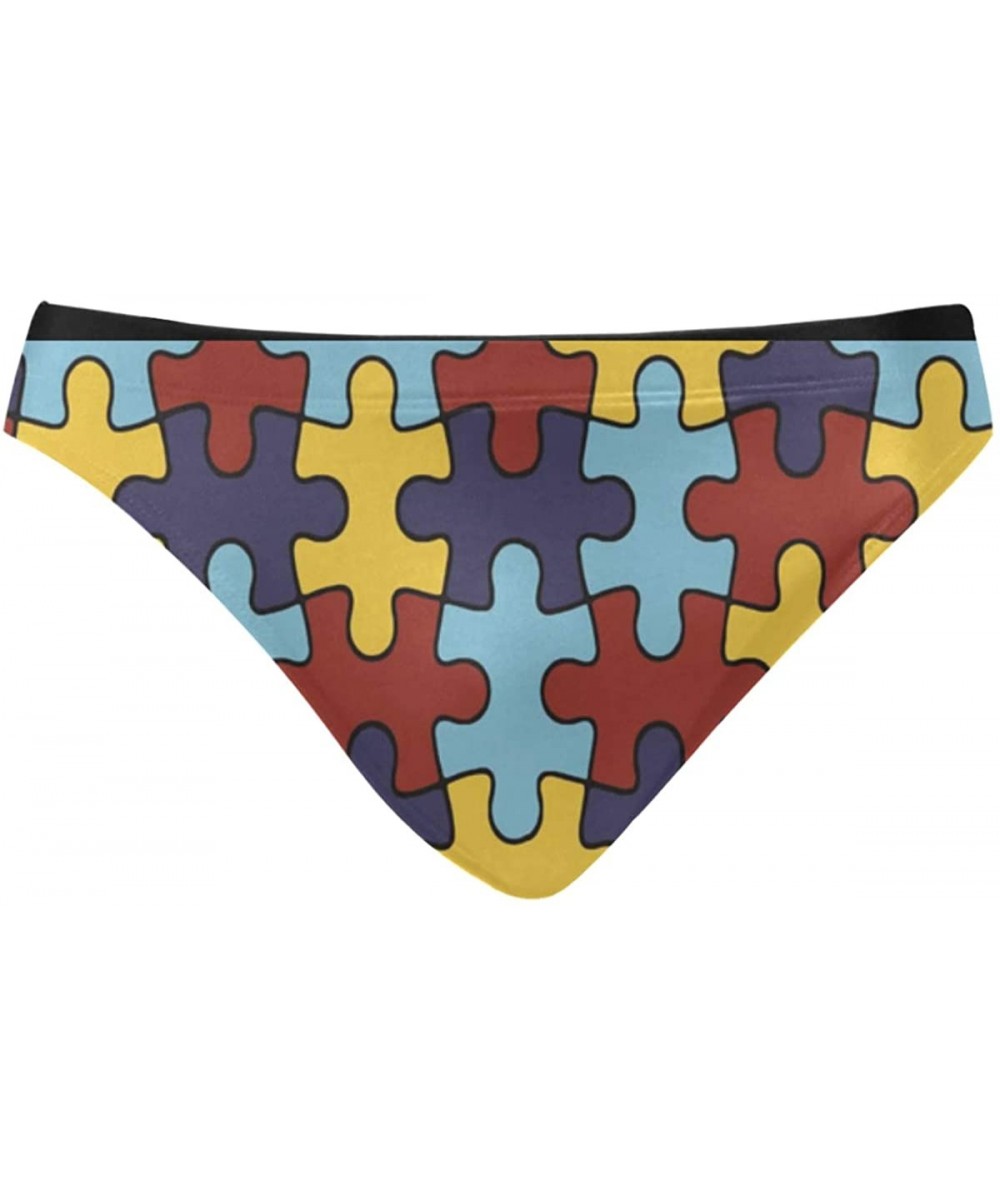 Briefs Men Swimwear Swim Bikini Briefs Barbados Flag Swimsuits Board Surf Shorts Trunks - Autism Awareness - CR18SOEQ3DX