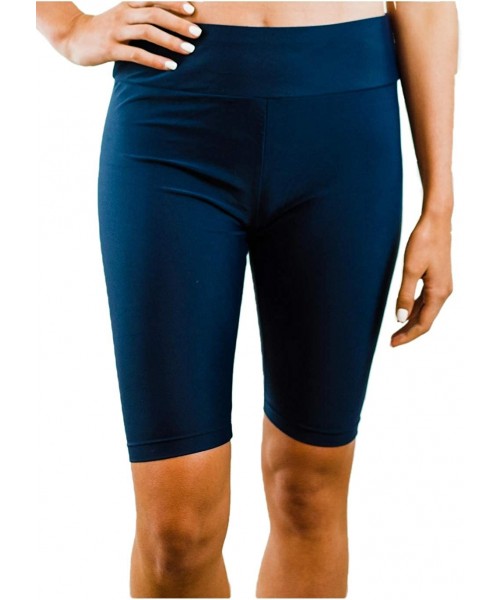 Tankinis Long Bike Swim Shorts (XS-4X) Tested UPF 50+ - Navy - CE199SL67NI