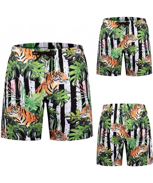 Racing Men's Swim Trunks Quick Dry Sport Beach Board Casual Animal Print Trouser Shorts Zulmuliu - Multi Color - CR18NHUM773