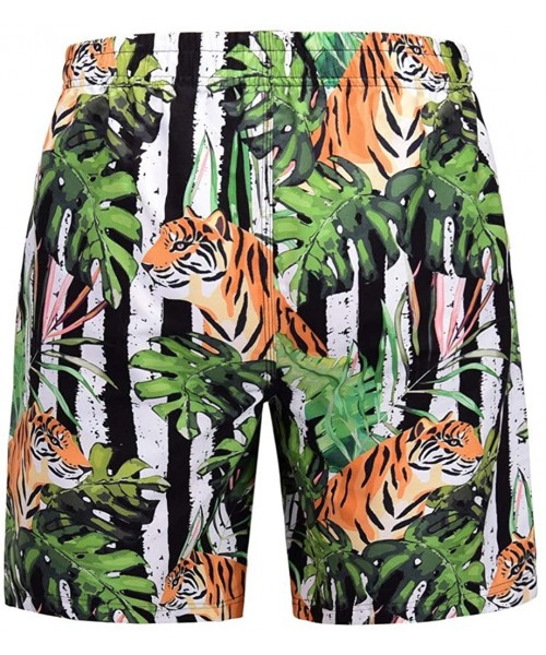 Racing Men's Swim Trunks Quick Dry Sport Beach Board Casual Animal Print Trouser Shorts Zulmuliu - Multi Color - CR18NHUM773