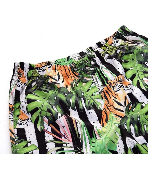 Racing Men's Swim Trunks Quick Dry Sport Beach Board Casual Animal Print Trouser Shorts Zulmuliu - Multi Color - CR18NHUM773