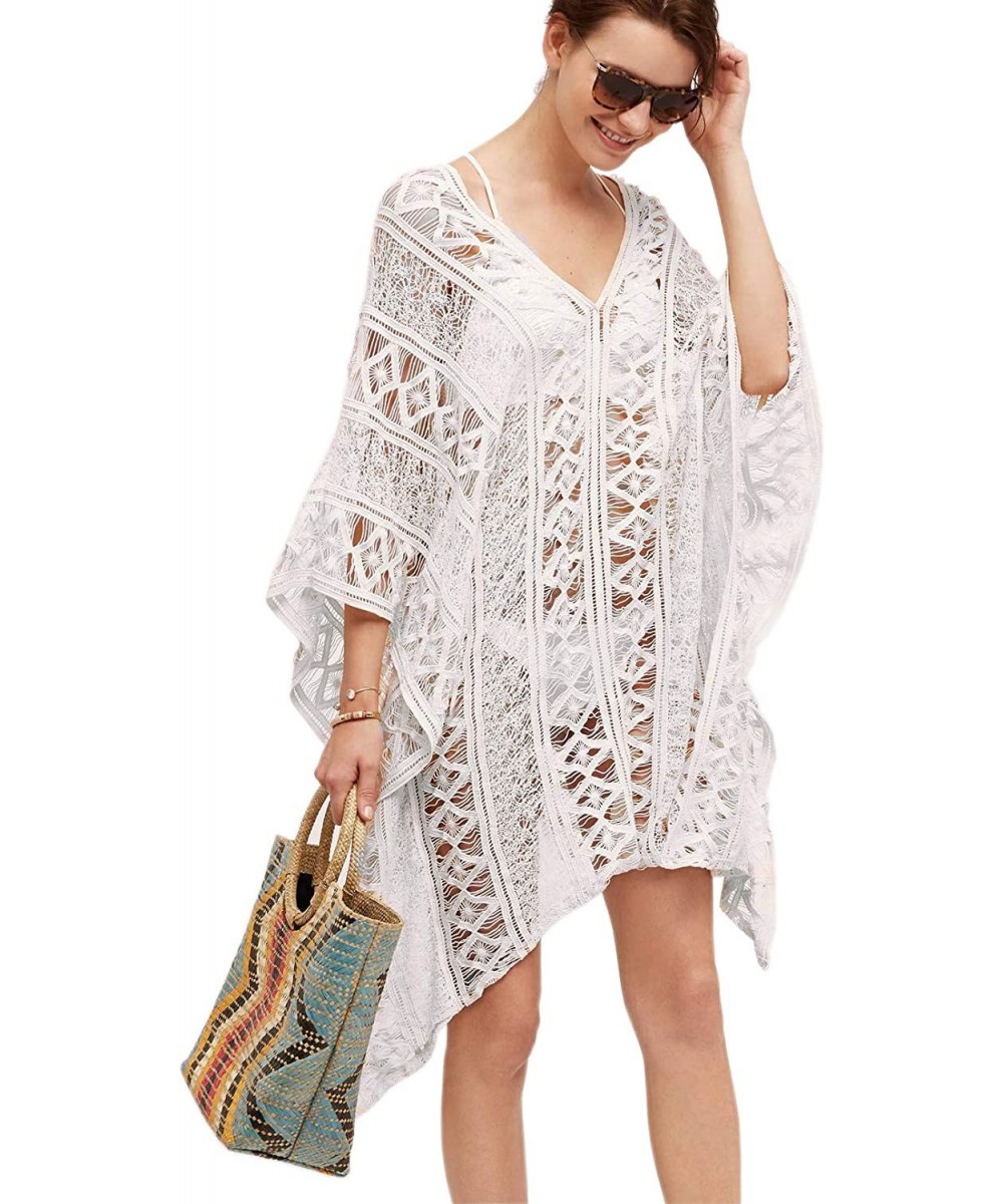 Cover-Ups Swimsuit Cover ups for Women Kimono Cardigan Bikini Beach Cover up - C White 2 - CI18W6Z4UEN