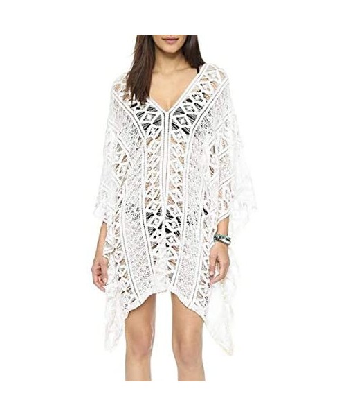 Cover-Ups Swimsuit Cover ups for Women Kimono Cardigan Bikini Beach Cover up - C White 2 - CI18W6Z4UEN