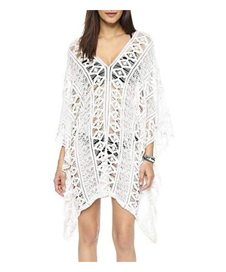 Cover-Ups Swimsuit Cover ups for Women Kimono Cardigan Bikini Beach Cover up - C White 2 - CI18W6Z4UEN