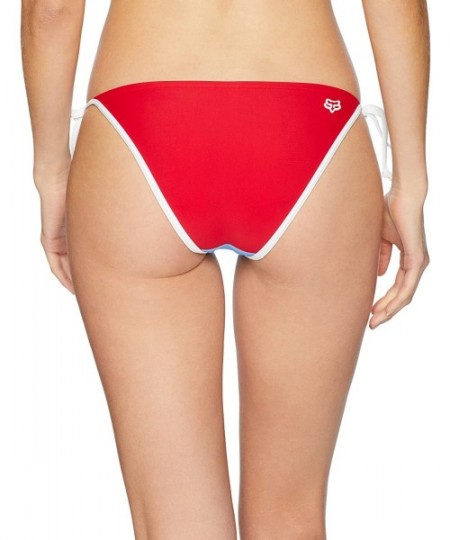 Bottoms Womens Merica Slim Coverage Side Tie Swim Bottom - Bright Red - CA18C0X32QL