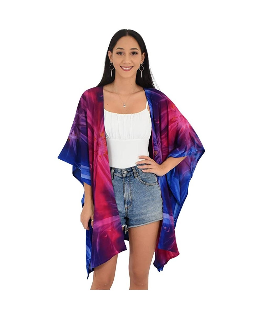 Cover-Ups Kimono Tie-Dye Resortwear Beach Cover - Lolly - CS19C2ODNL3