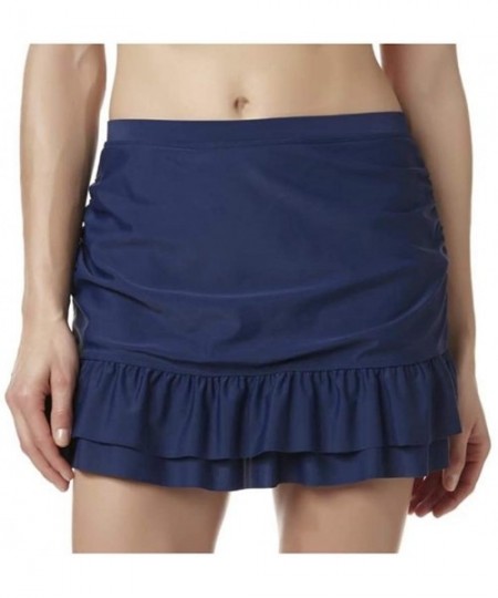 Tankinis Women's Ruffle Swim Skirt - Medieval Blue - CK19D3ICWLR