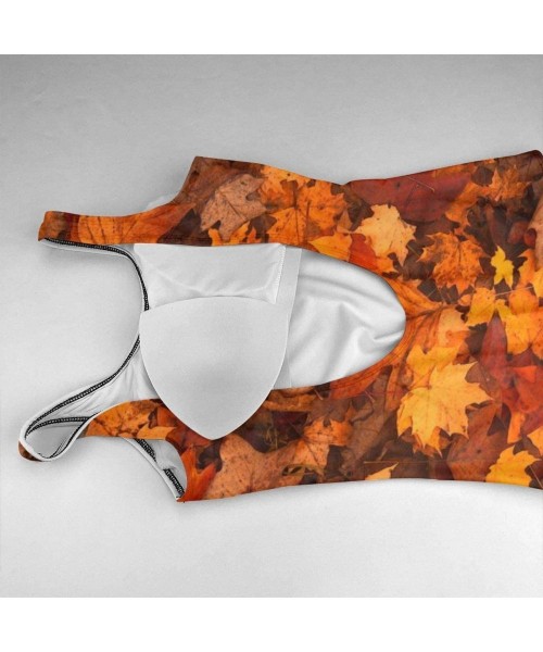 Racing Women's Beautiful Maple Weed Print One-Piece Swimsuit - Beautiful Maple Weed - CA18YEKTQU3