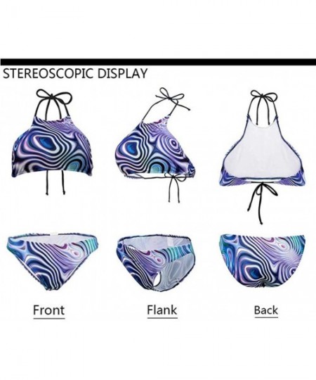 Sets Women Ethnic Tie Halter Padding Bikini 2 Piece Galaxy Swimsuit - Print 29 - C218NKWALGG