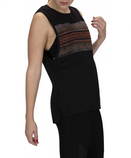 Tankinis Women's Pendleton National Parks Collection - Black Angeacadia Tank Top - CC18L00QHY4