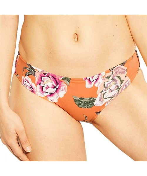 Bottoms Women's Beach Floral Hipster Bikini Bottom - Gold - CI194S69KTK