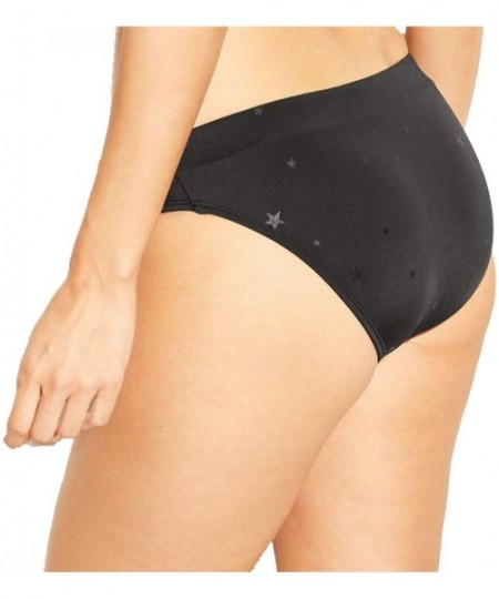 Bottoms Women's Foil Star Hipster Bikini Bottom - Star Black - CD195R6QC4U