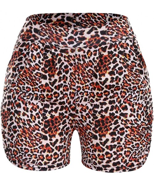 Board Shorts Women's Summer Leopard Pocket Shorts - Leopard - CD193IADLM8