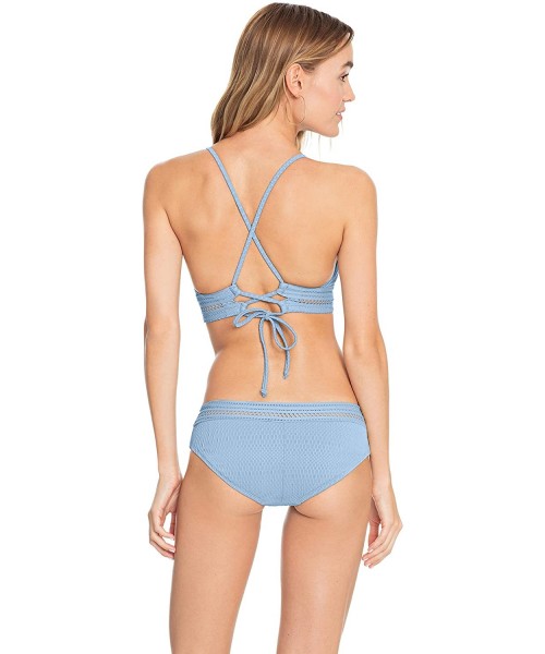 Tankinis Women's Perla Banded Hipster Bikini Bottom - Pacific Blue - CZ18NLQXWED