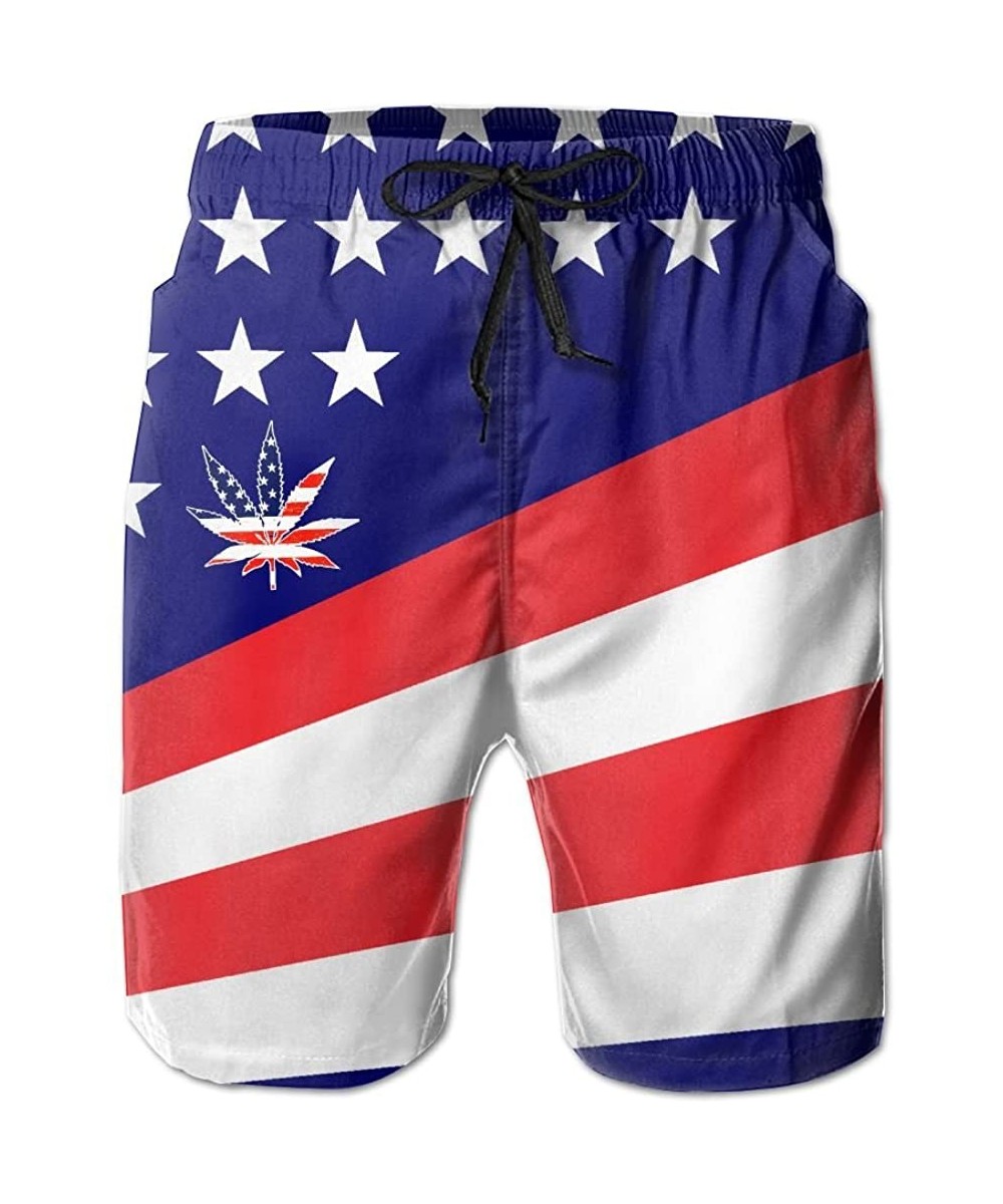 Board Shorts USA American Flag Day Patriot Mens Summer Casual Shorts-Beach Shorts Quick Dry Short - Usa Flag 3 - C718E7C6W3I