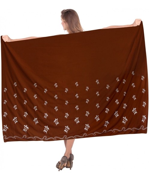 Cover-Ups Women's One Size Swimwear Wraps Sarong Cover Up Dress Wraps Embroidered - Brown_v187 - CM12EVF7GOJ