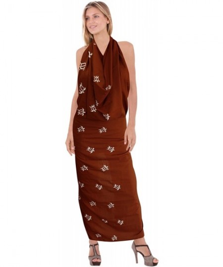 Cover-Ups Women's One Size Swimwear Wraps Sarong Cover Up Dress Wraps Embroidered - Brown_v187 - CM12EVF7GOJ