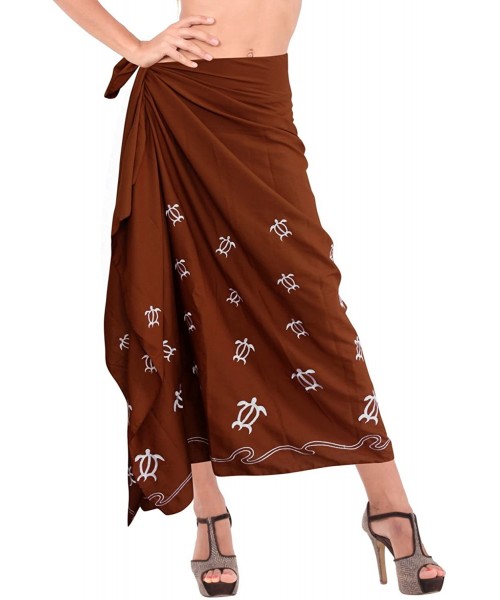 Cover-Ups Women's One Size Swimwear Wraps Sarong Cover Up Dress Wraps Embroidered - Brown_v187 - CM12EVF7GOJ